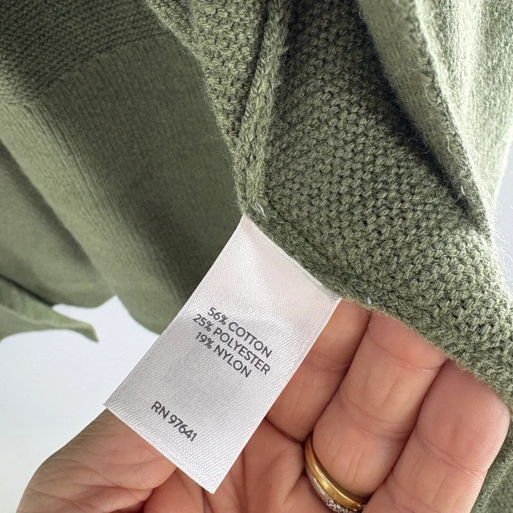 J. Jill Forest Green Open Front Cardigan - Picture 4 of 8